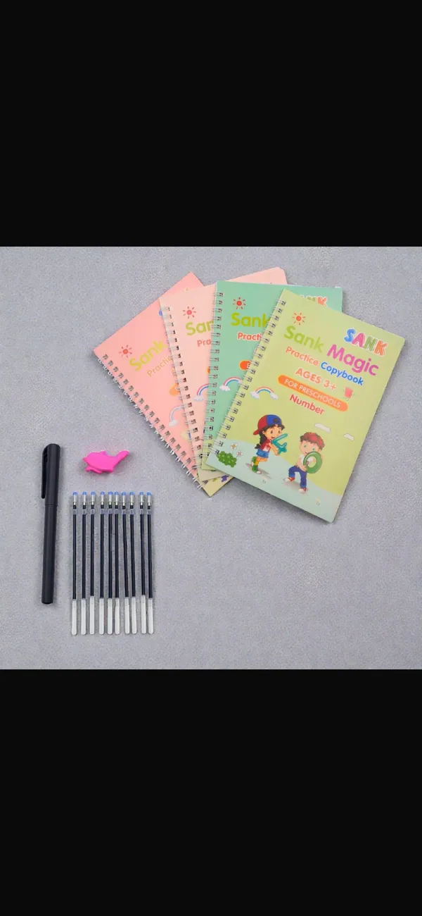Sank_Magic_Practice_Handwriting_Improvement_Set_-_Educational_Toys_for_Kids_5_Years_|_Drawing_&_Reusable_Tracing_Books_for_Numbers_&_Alphabets_(4_Books,_1_Pen_With_Grip_&_10_Refills)