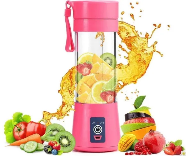 Portable_USB_Rechargeable_Blender_Juicer_-_380ml_Personal_Smoothie_Maker_(Pink)