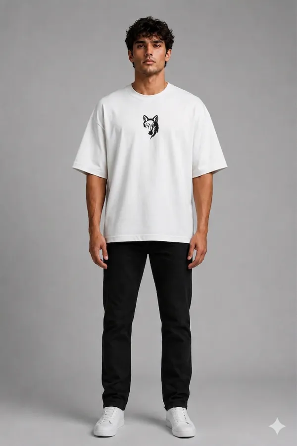 White_Oversized_Wolf_Graphic_T-Shirt_For_Men