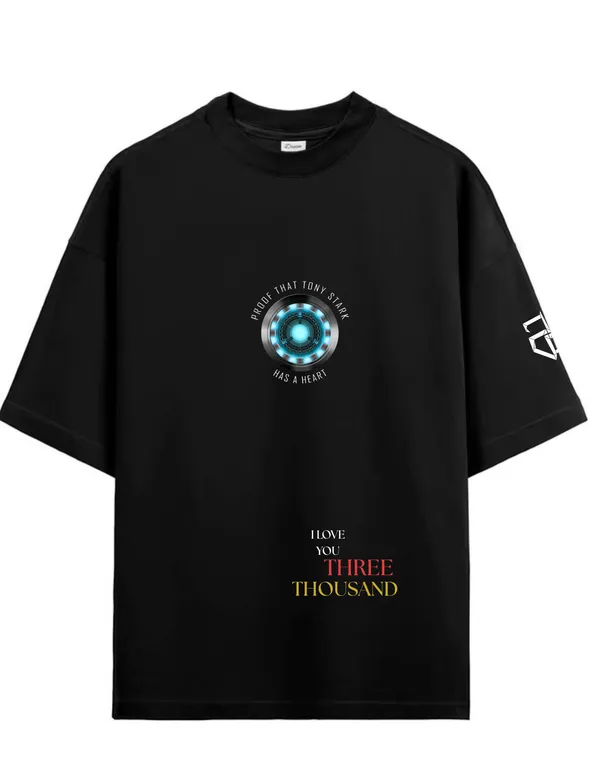 Black_Proof_That_Tony_Stark_Has_A_Heart_Graphic_T-Shirt