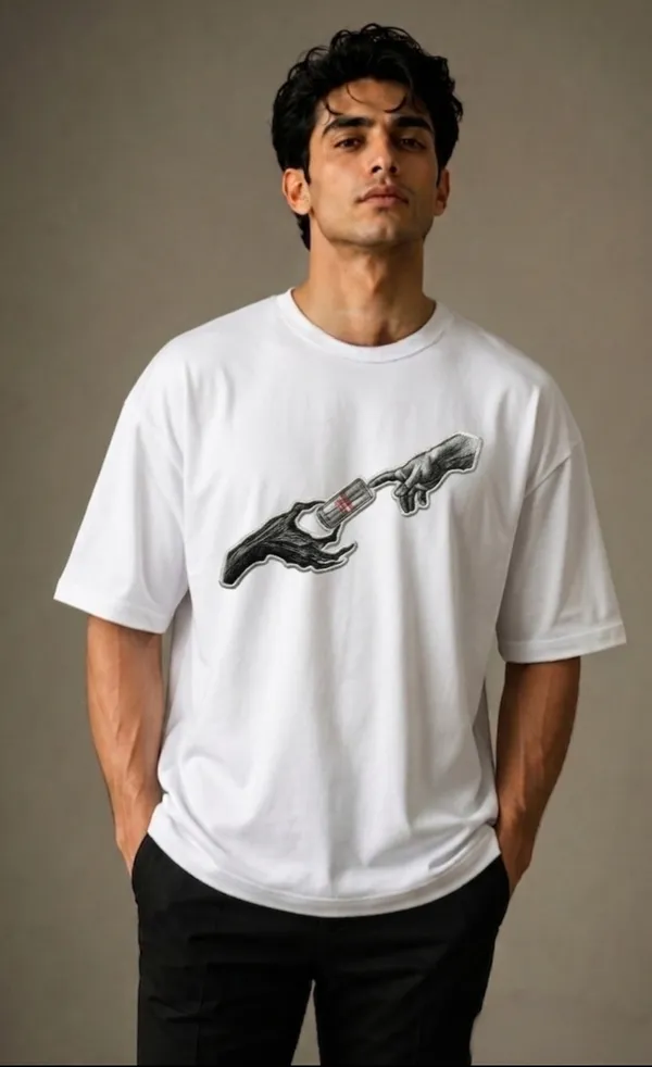 White_Graphic_Print_Oversized_T-Shirt_For_Men