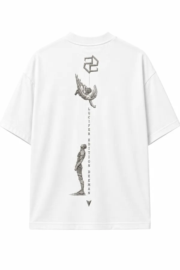 White_Lucifer_Edition_Graphic_Print_T-Shirt_For_Men