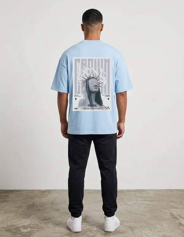 Light_Blue_Graphic_Print_Oversized_T-Shirt_For_Men
