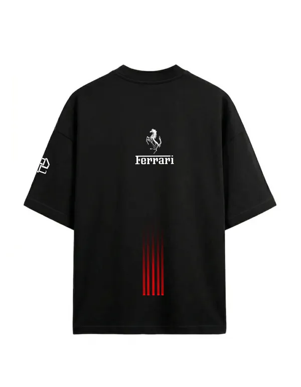 Black_Ferrari_Logo_Oversized_T-Shirt_For_Men
