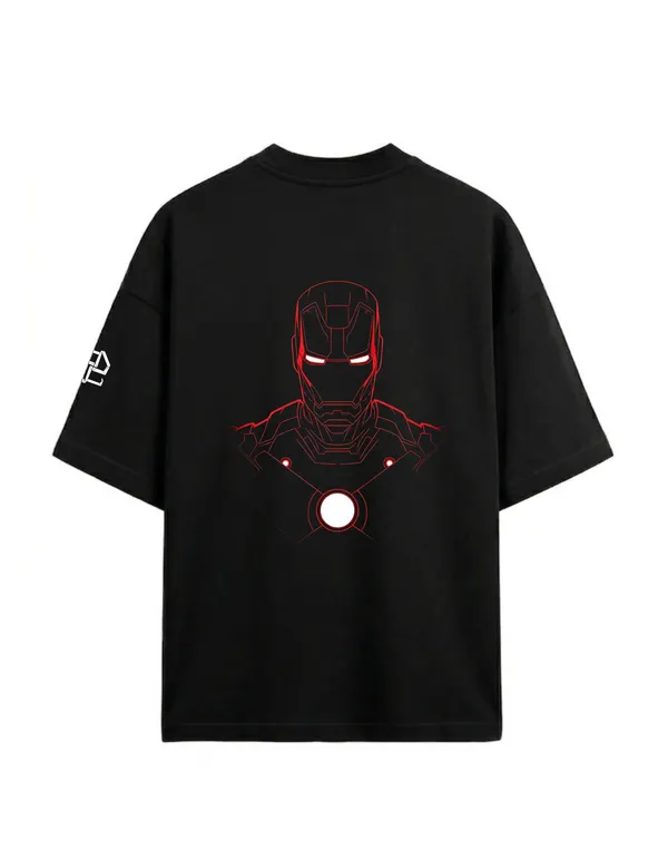 Black_Proof_That_Tony_Stark_Has_A_Heart_Graphic_T-Shirt