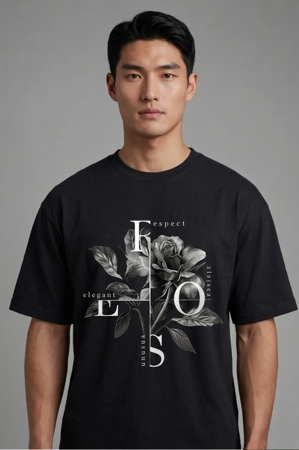 Black_Cotton_Floral_Graphic_Print_Oversized_T-Shirt_For_Men