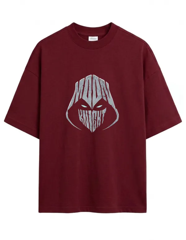 Maroon_Cotton_Moon_Knight_Graphic_Print_Oversized_T-Shirt_For_Men