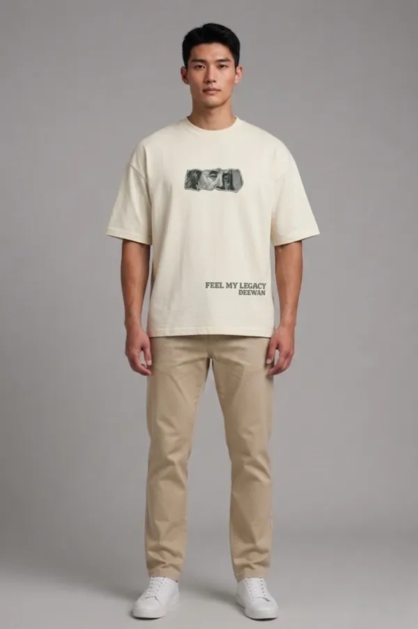 Cream_Graphic_Print_Oversized_T-Shirt_For_Men