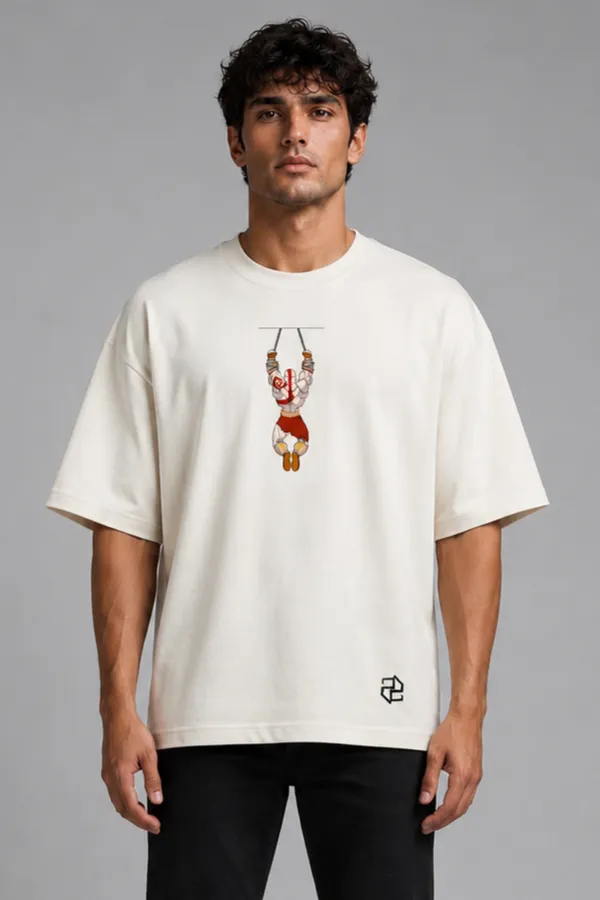 Cream_Graphic_Print_Oversized_T-Shirt_For_Men