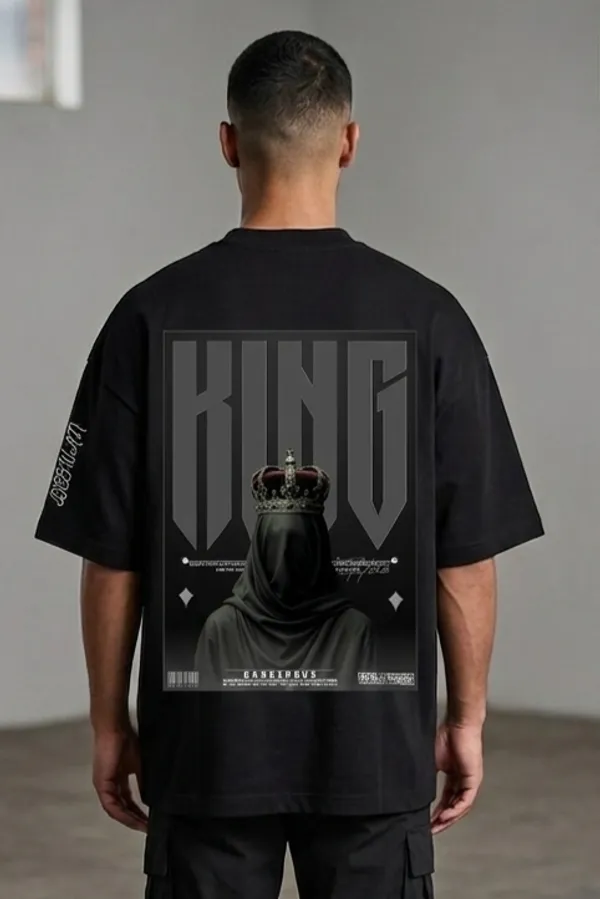 Black_Oversized_Graphic_Print_King_T-Shirt_For_Men
