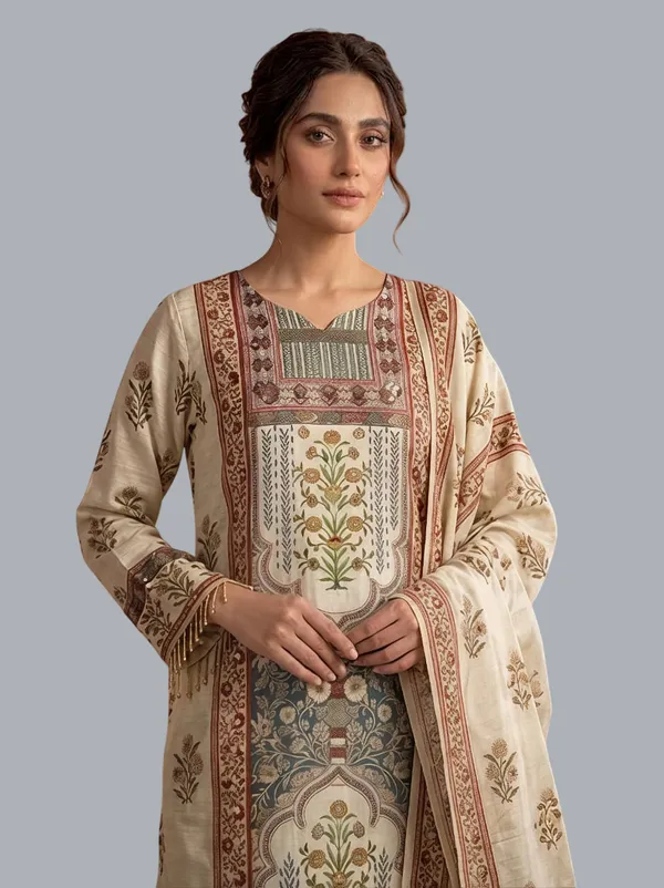 Cream_Chinon_Ethnic_Suit_Set_For_Women