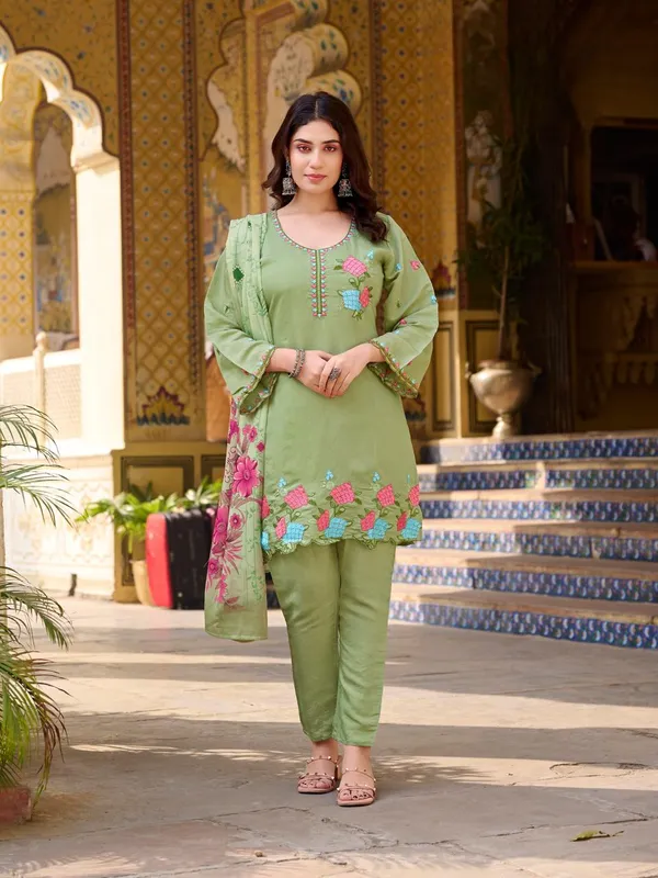 Sage_Green_Roman_Fabric_Salwar_Suit_Set_For_Women