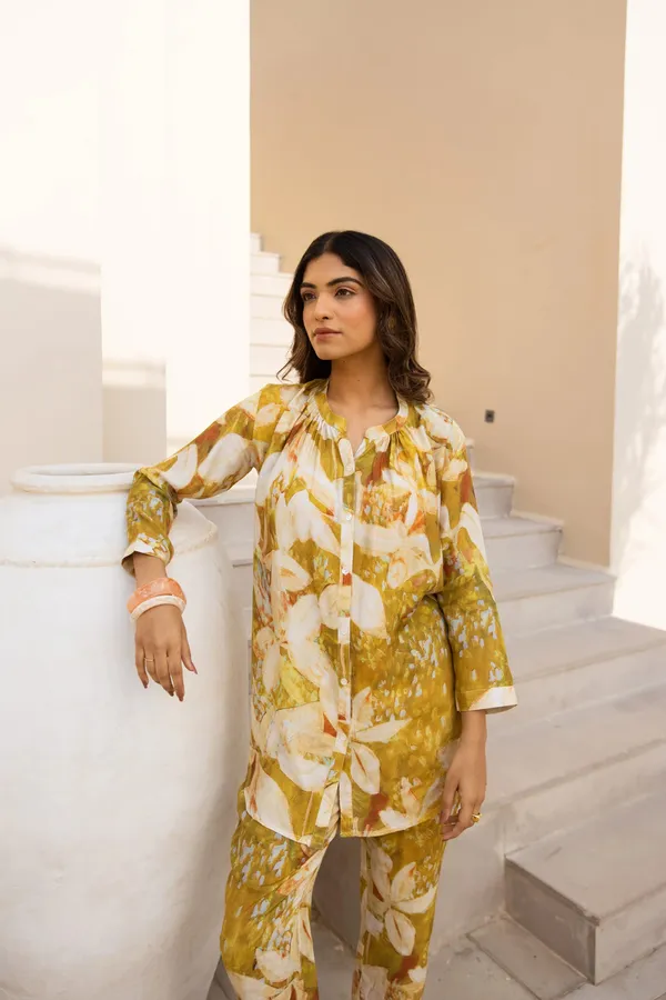 Mustard_Yellow_Cotton_Blend_cordset_Set_For_Women