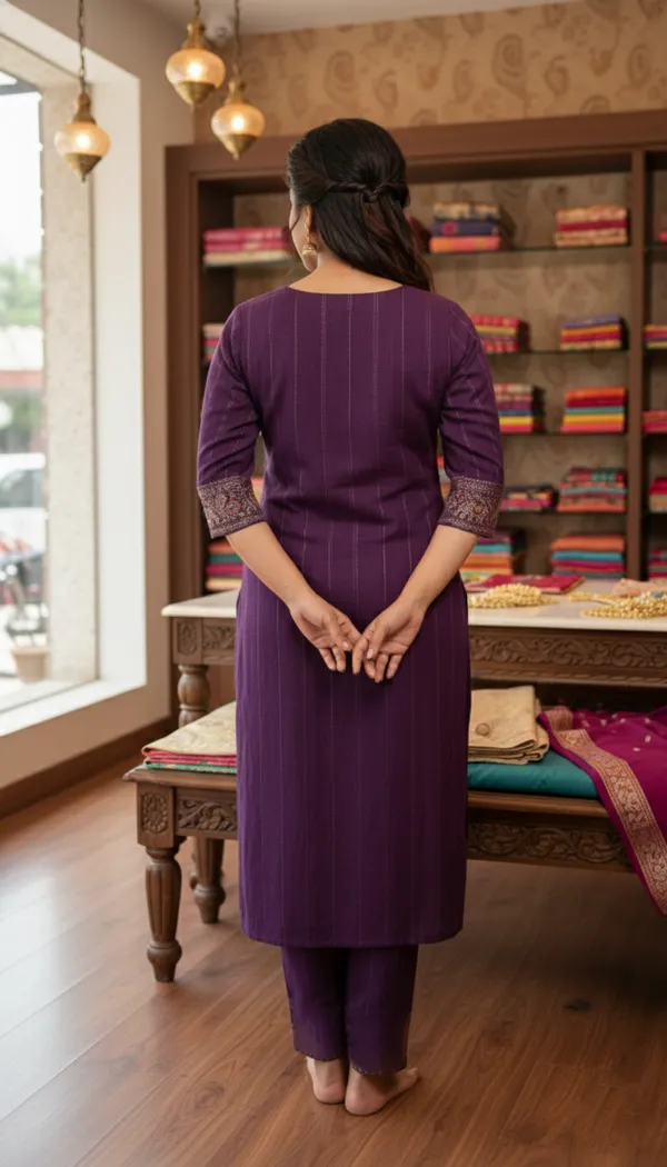 Deep_Purple_Kurta_Set_for_Women