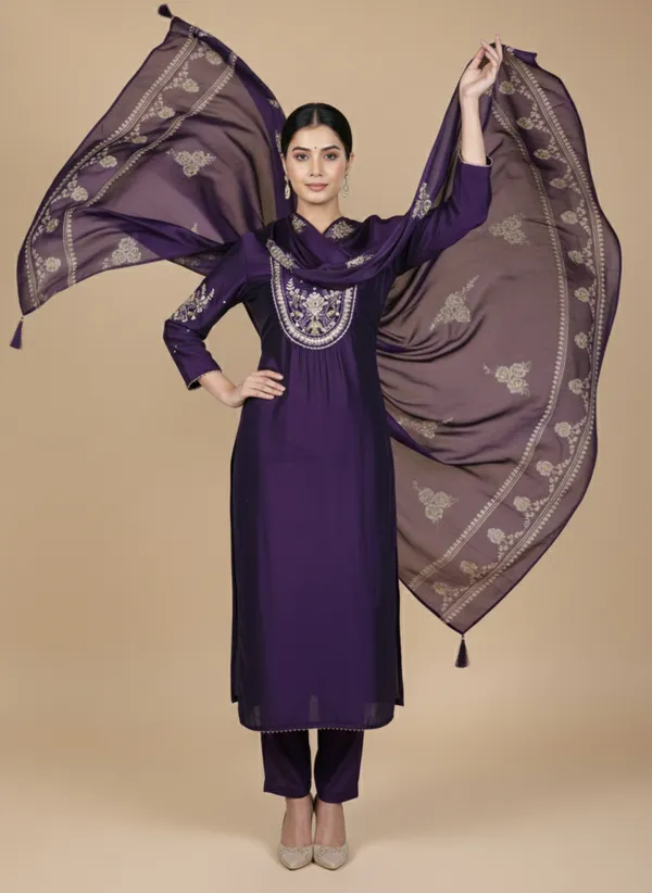 Purple_Silk_Kurta_Set_For_Women