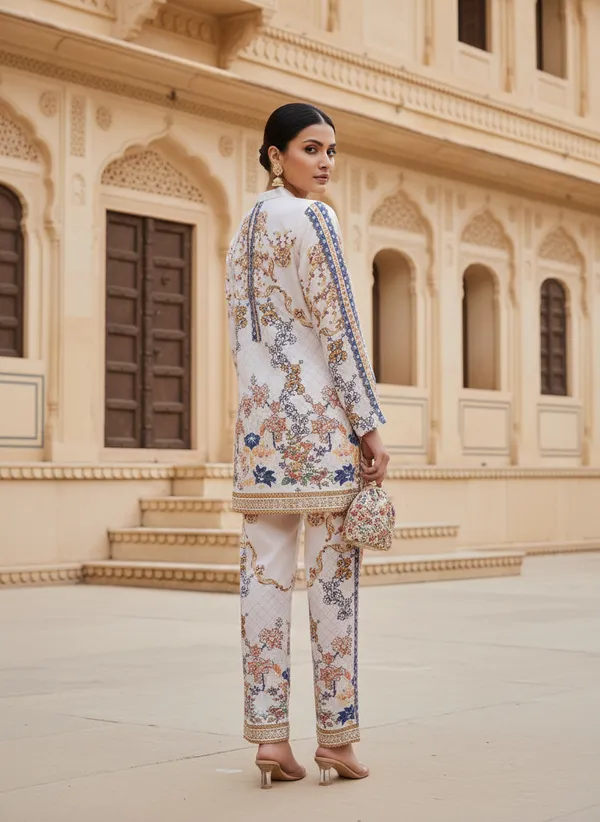 White_Rayon_Cotton_Blend_Kurta_Set_For_Women