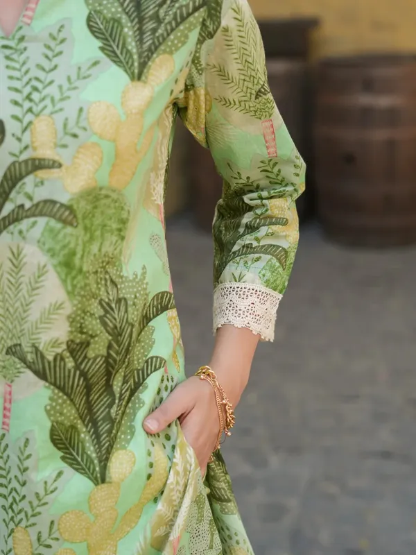 Green_Fern_Floral_Cotton_Blend_Co-ord_Set_For_Women