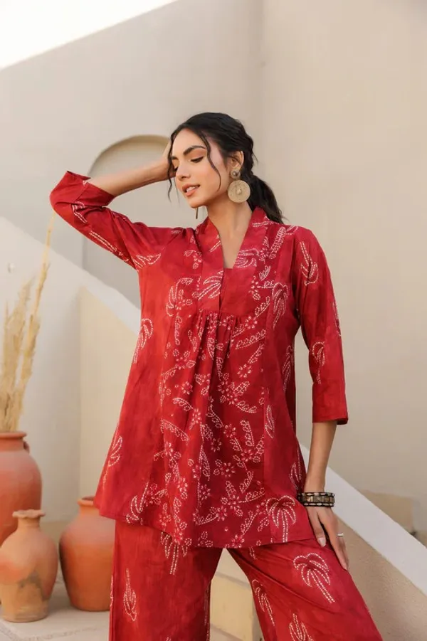 Red_Cotton_Blend_Rayon_Kurta_Pyjama_Set_For_Women