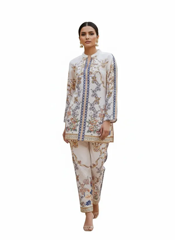 White_Rayon_Cotton_Blend_Kurta_Set_For_Women