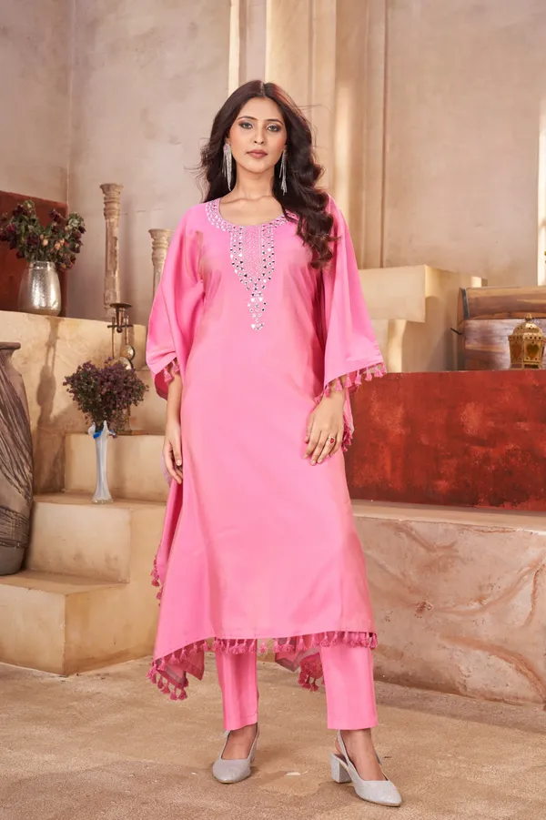 Pink_Pure_Modal_Kaftan_Suit_Set_For_Women