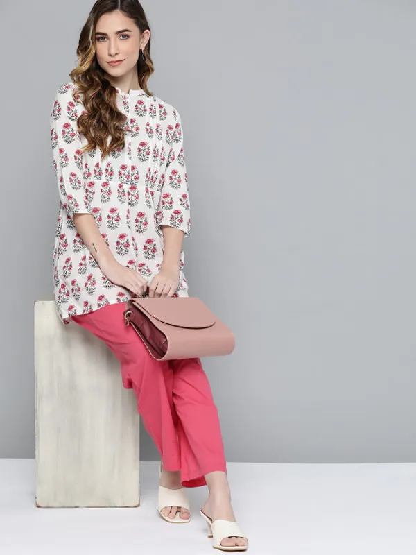 White_Base_Small_Red_floral_Top_for_Women