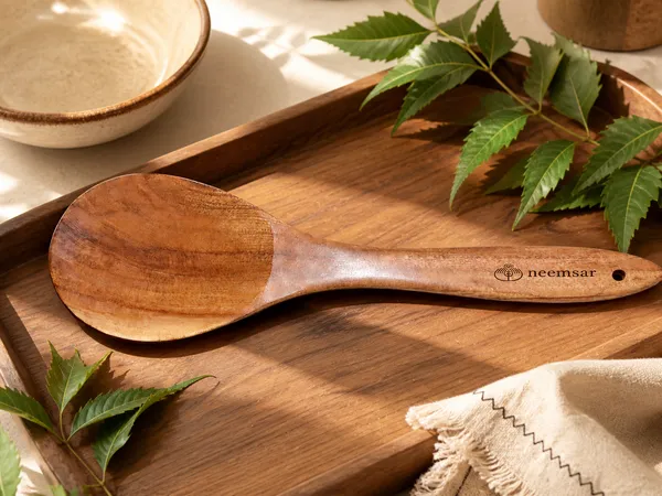 Neemsar_Neem_Wood_Cooking_Spoon_(Solid_Oval)_|_100%_Natural_Neem_Wood_|_Antibacterial_|_Non-Stick_Safe_|_Heat_Resistant_Kitchen_Spoon