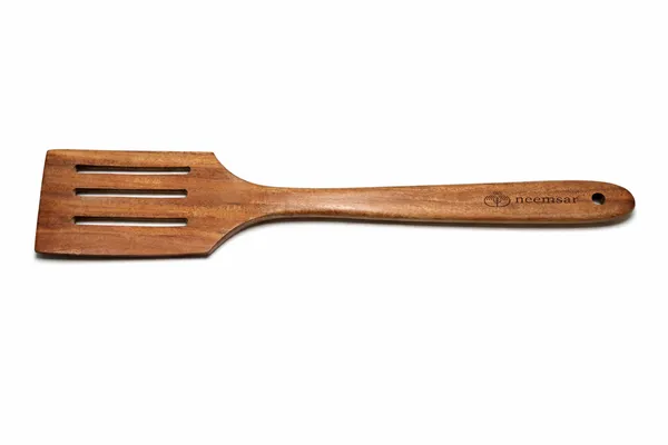 Neemsar_Neem_Wood_Slotted_Spatula_|_100%_Natural_Neem_Wood_Turner_|_Antibacterial_|_Oil_Drain_Design_|_Non-Stick_Safe_|_Heat_Resistant