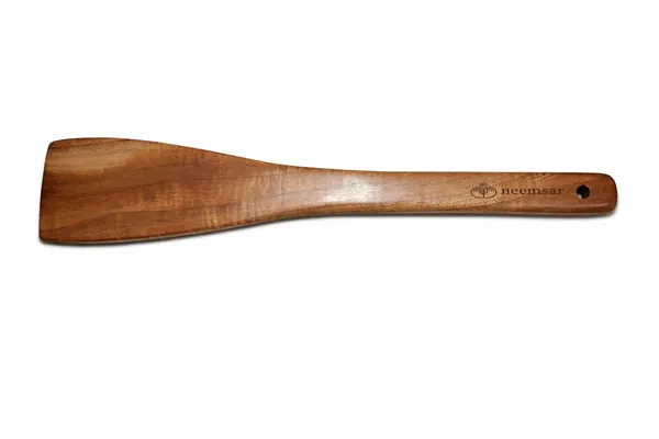 Neemsar_Neem_Wood_Flat_Turner_Spatula_|_100%_Natural_Neem_Wood_|_Antibacterial_|_Non-Stick_Safe_|_Heat_Resistant_Cooking_Tool
