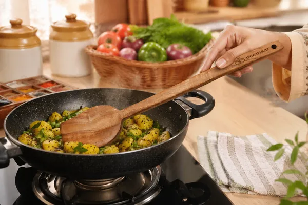 Neemsar_Neem_Wood_Cooking_Spatula_(Rounded_Turner)_|_100%_Natural_Neem_Wood_|_Antibacterial_|_Non-Stick_Safe_|_Heat_Resistant_Kitchen_Tool