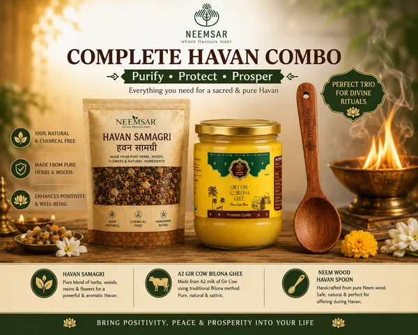 Neemsar_Complete_Havan_Combo_|_Neem_Wood_Havan_Spoon_+_Pure_Havan_Samagri_200gms_+_Gir_Cow_A2_Bilona_Ghee_500ml_|_Pooja_&_Hawan_Kit_|_Natural_&_Traditional_Ritual_Essentials
