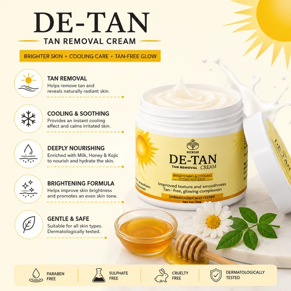 Neemsar_De-Tan_Cream_–_Brightening_&_Cooling_Tan_Removal_Cream_with_Milk,_Honey_&_Kojic_|_100g
