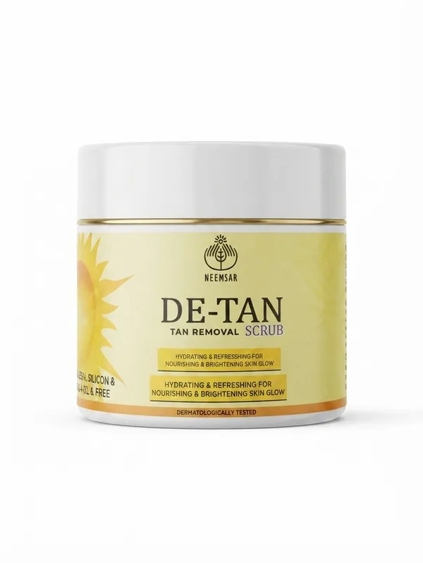 Neemsar_De-Tan_Scrub_–_Tan_Removal_&_Brightening_Scrub_for_Hydrated,_Refreshed_&_Smooth-Looking_Skin_|_Herbal,_Silicone_&_Sulfate_Free_|_Dermatologically_Tested