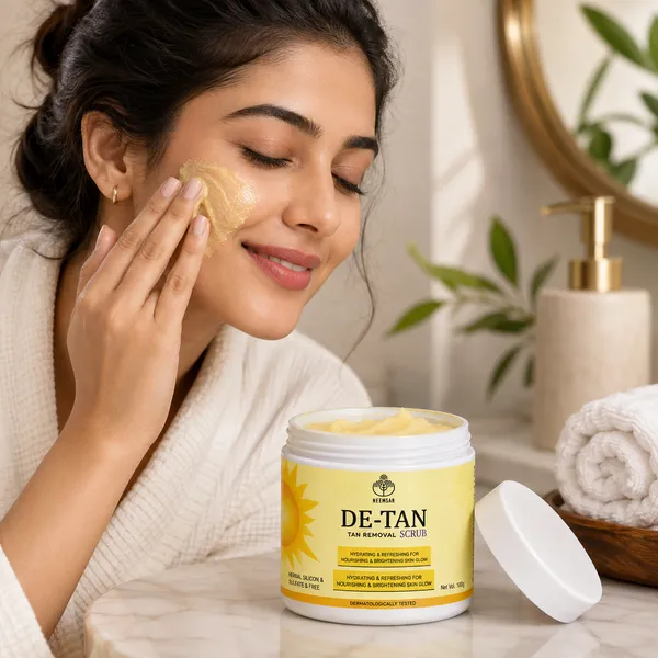 Neemsar_De-Tan_Scrub_–_Tan_Removal_&_Brightening_Scrub_for_Hydrated,_Refreshed_&_Smooth-Looking_Skin_|_Herbal,_Silicone_&_Sulfate_Free_|_Dermatologically_Tested