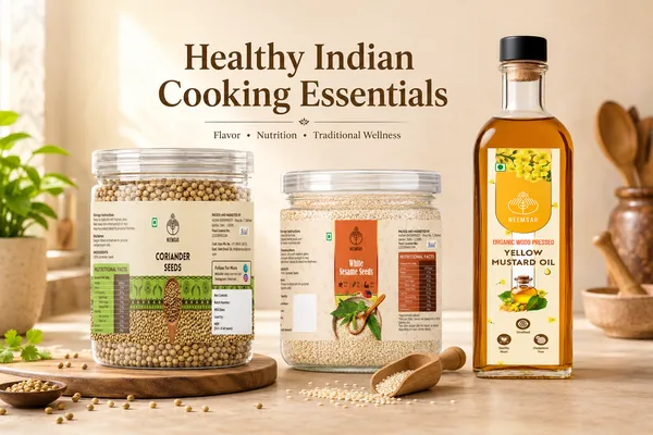 Neemsar_Healthy_Kitchen_Combo_|_Coriander_Seeds_400g_+_White_Sesame_Seeds_250g_+_Wood_Pressed_Yellow_Mustard_Oil_1L_|_Natural_Cooking_Essentials_|_Pure_Seeds_&_Traditional_Oil