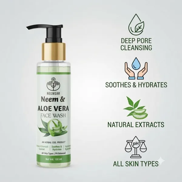 Neemsar_Neem_&_Aloe_Vera_Face_Wash_|_Herbal_Face_Cleanser_for_Acne_&_Blemish_Control_|_Soothes_&_Hydrates_Skin_|_pH_Balanced_|_Suitable_for_All_Skin_Types_|_100_ml_