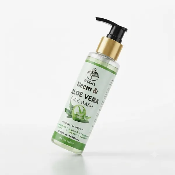 Neemsar_Neem_&_Aloe_Vera_Face_Wash_|_Herbal_Face_Cleanser_for_Acne_&_Blemish_Control_|_Soothes_&_Hydrates_Skin_|_pH_Balanced_|_Suitable_for_All_Skin_Types_|_100_ml_