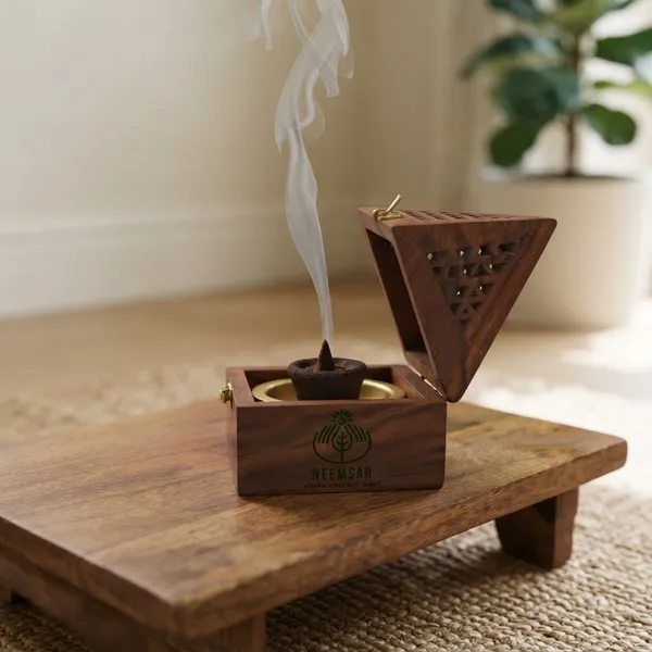 Neemsar_Wooden_Dhoop_Dani_for_Pooja_|_Handmade_Wooden_Dhoop_Cone_Holder_with_Ash_Catcher_|_Incense_Burner_Box_for_Home_Temple,_Meditation_&_Aromatherapy_|_Brown