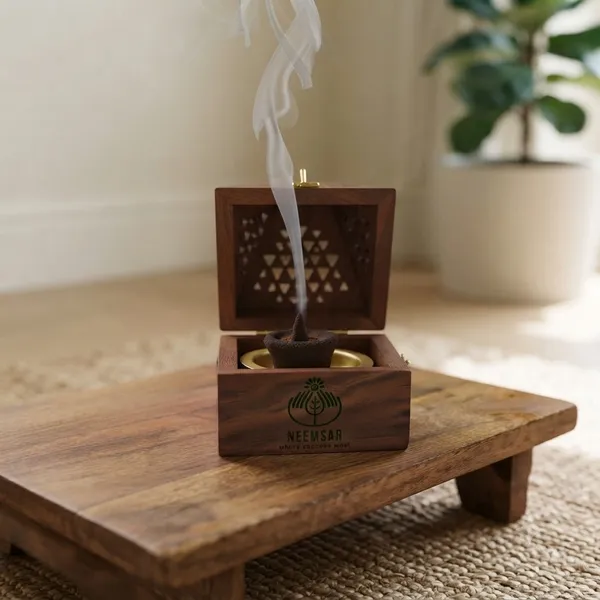 Neemsar_Wooden_Dhoop_Dani_for_Pooja_|_Handmade_Wooden_Dhoop_Cone_Holder_with_Ash_Catcher_|_Incense_Burner_Box_for_Home_Temple,_Meditation_&_Aromatherapy_|_Brown
