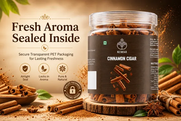 Cinnamon_Cigar_(Dalchini)_Whole_Sticks_in_Transparent_PET_Jar_|_Premium_Aromatic_Cinnamon_for_Tea,_Kadha,_Baking_&_Cooking_|_Freshness_Sealed_Packaging