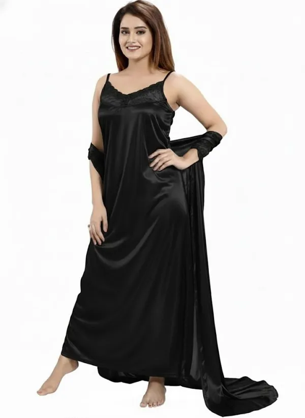 Women_Black_Nightwear_Combo_Set_�_4_Piece_Sleepwear_(Nighty,_Shorts,_Inner_&_Dress)