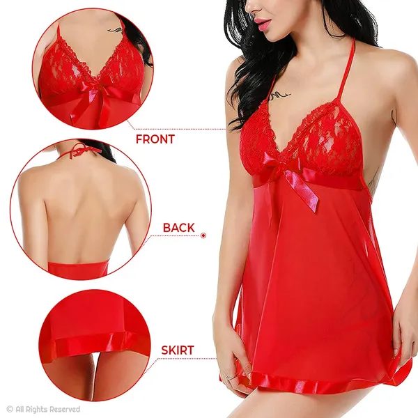 Red_Satin_Lingerie_with_Lace_and_Bow_for_Women