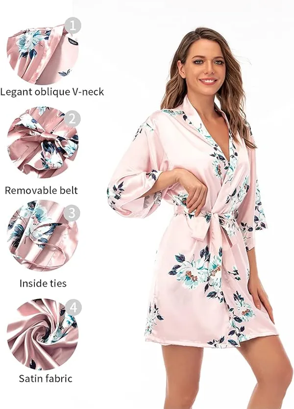 Women's_Pink_Satin_Printed_Nighty_with_Robe_Soft_Comfortable_Short_Nightwear_Set,_Stylish_Sleepwear