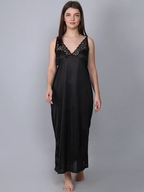 Women's_Black_Satin_Nighty_with_Lace_&_Robe_Premium_Long_Nightwear_Set,_Soft_Comfortable_Sleepwear