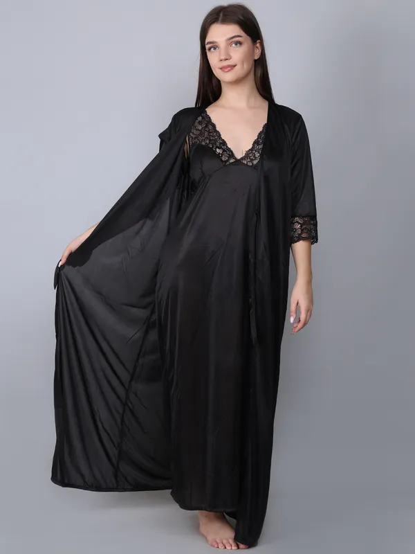 Women's_Black_Satin_Nighty_with_Lace_&_Robe_Premium_Long_Nightwear_Set,_Soft_Comfortable_Sleepwear
