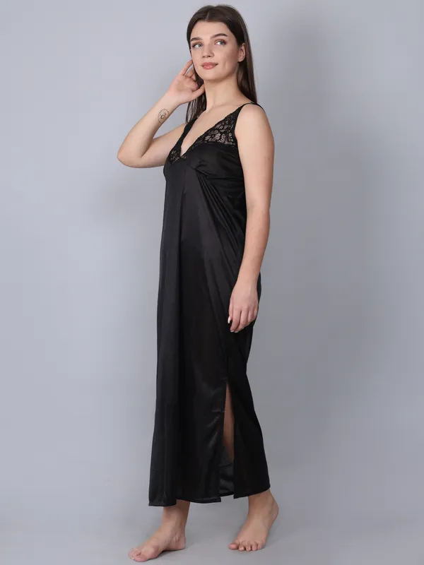 Women's_Black_Satin_Nighty_with_Lace_&_Robe_Premium_Long_Nightwear_Set,_Soft_Comfortable_Sleepwear