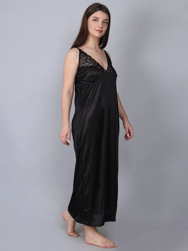 Women's_Black_Satin_Nighty_with_Lace_&_Robe_Premium_Long_Nightwear_Set,_Soft_Comfortable_Sleepwear