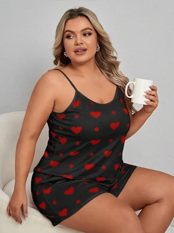 Women's_Black_Heart_Print_Nighty_Soft_Comfortable_Short_Nightwear,_Stylish_Sleepwear_Dress