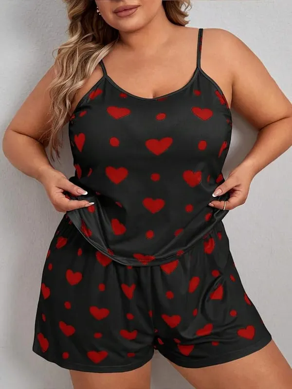 Women's_Black_Heart_Print_Nighty_Soft_Comfortable_Short_Nightwear,_Stylish_Sleepwear_Dress
