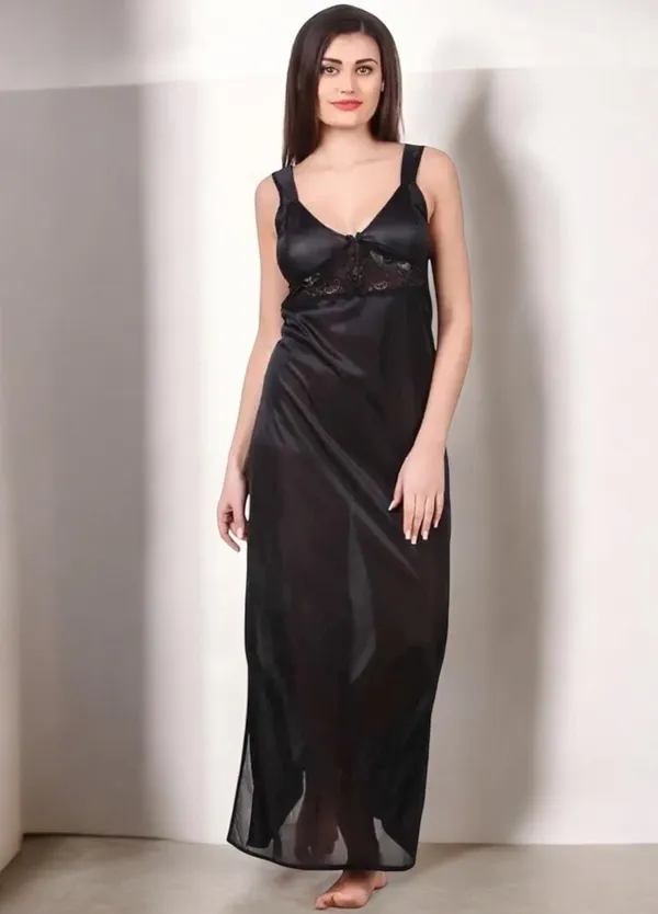 Women's_Black_Satin_Nighty_with_Lace_&_Robe_Elegant_Long_Nightwear_Set,_Soft_Comfortable_Sleepwear