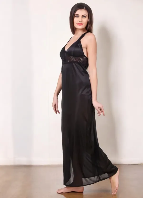 Women's_Black_Satin_Nighty_with_Lace_&_Robe_Elegant_Long_Nightwear_Set,_Soft_Comfortable_Sleepwear